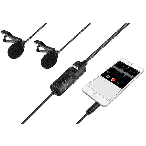 BOYA BY-M1DM Dual Omnidirectional Lavalier Microphone - Bigtech Electronics