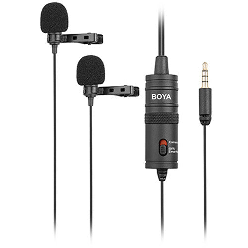BOYA BY-M1DM Dual Omnidirectional Lavalier Microphone - Bigtech Electronics