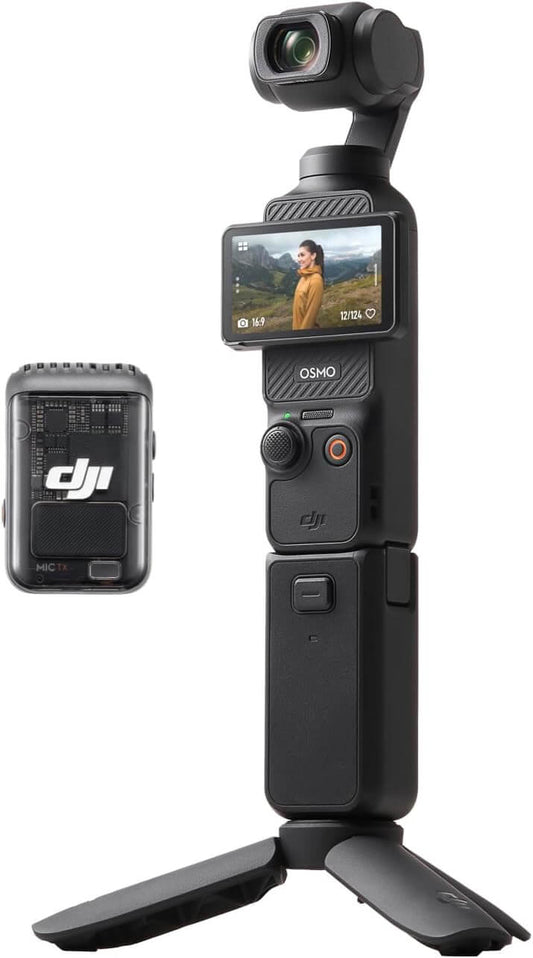 DJI Osmo Pocket 3 Creator Combo, Vlogging Camera with 1'' CMOS & 4K/120fps Video, 3-Axis Stabilization, Face/Object Tracking, Mic Included for Clear Sound - Bigtech Electronics