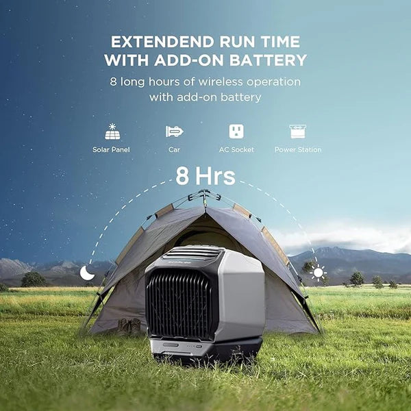 EcoFlow WAVE 2 Portable Air Conditioner (5100BTUs cooling,6100BTUs Heating ) Grey Color With Battery - Bigtech Electronics