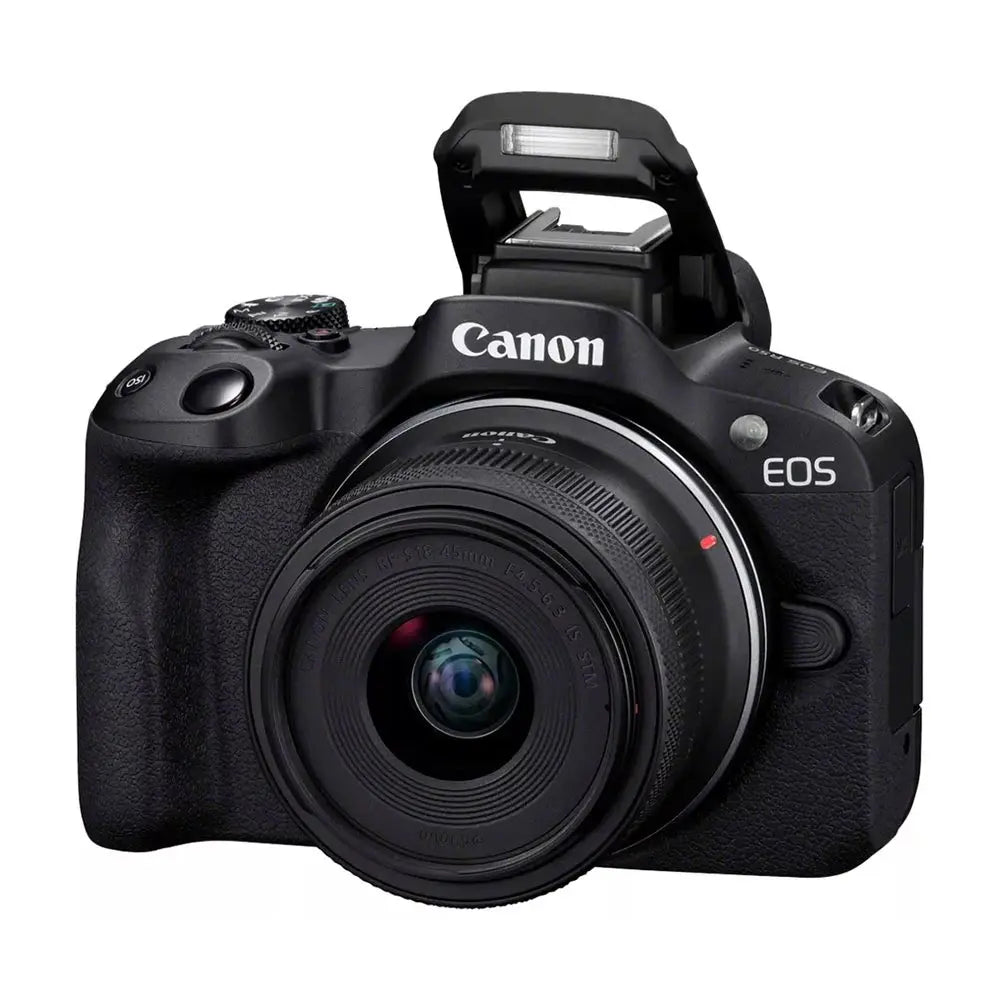 Canon EOS R50 Mirrorless Camera, Black with RF-S 18-45mm F4.5-6.3 IS STM Lens (R50+RF1845Vloggerkit) - Bigtech Electronics