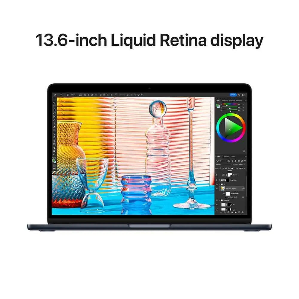 Apple MacBook Air 13" , M2 chip With 8-core CPU and 8-core GPU, 256GB SSD, Midnight, English Keyboard - Bigtech Electronics