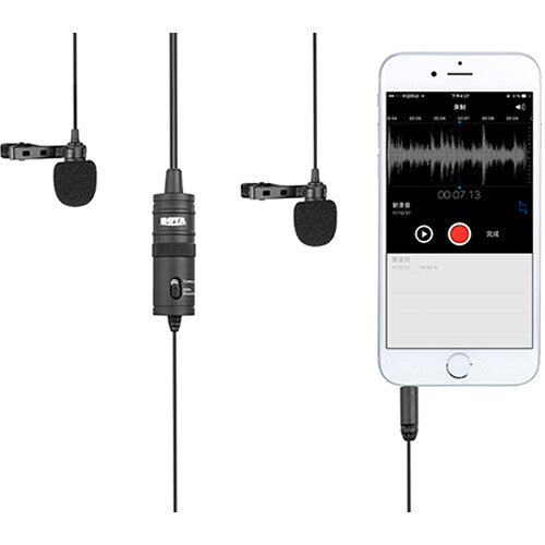 BOYA BY-M1DM Dual Omnidirectional Lavalier Microphone - Bigtech Electronics