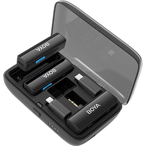 BOYA BOYALINK 2-Person All-in-One Wireless Microphone System with Interchangeable Connectors (2.4 GHz) - Bigtech Electronics