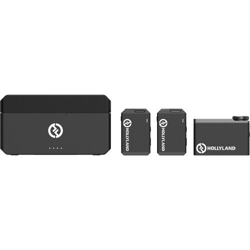 Hollyland LARK MAX Duo 2-Person Wireless Microphone System (2.4 GHz, Black) - Bigtech Electronics