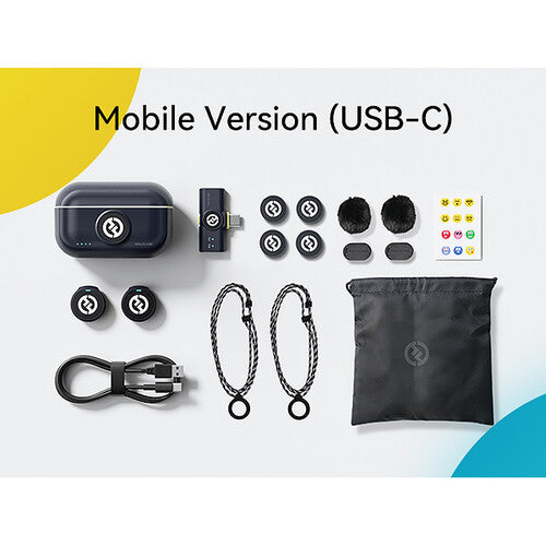 Hollyland LARK M2 DUO 2-Person Wireless Microphone System with USB-C Connector (2.4 GHz, Shine Charcoal) - Bigtech Electronics
